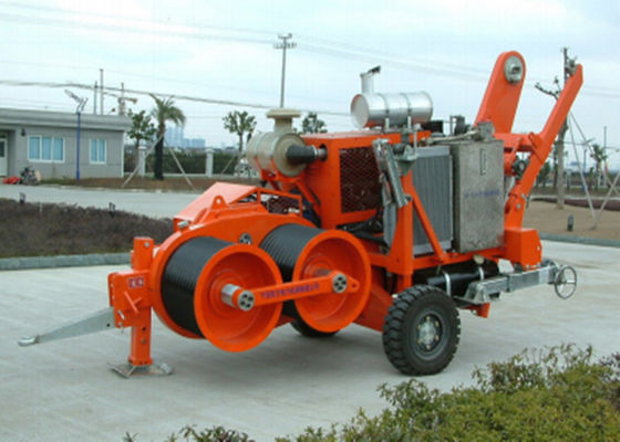 kaufen Hydraulische Kabelziehwinche mit 220KN Kapazität, unendlich variabler Geschwindigkeit und automatischem Überziehungsschutz für Kabelstranggeräte online manufacture