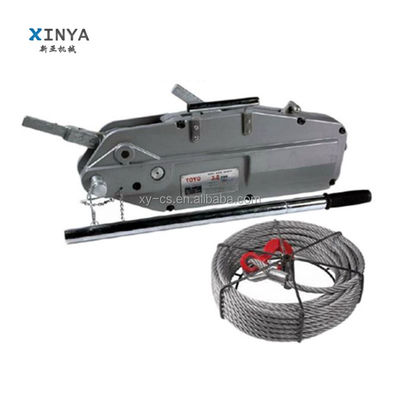 kaufen 3200kg Capacity Manual Wire Rope Winch with 20m Lifting Height for Construction Hoist online manufacture