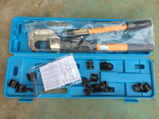 kaufen 12-Tonnen-Hydraulische Kabel-Crimper mit 180° Drehkopf und Schnellwechselstäuben für den manuellen Pumpenbetrieb online manufacture