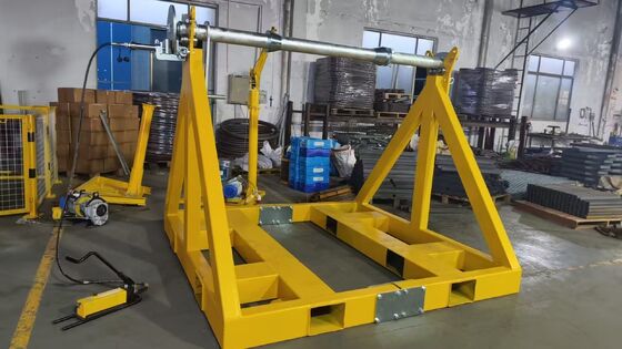 kaufen Schwerlast 12 T Ladekapazität Hydraulisches Rollenstand mit modularem Aufbau und hydraulischem Bremssystem für Kabelhandhabung online manufacture