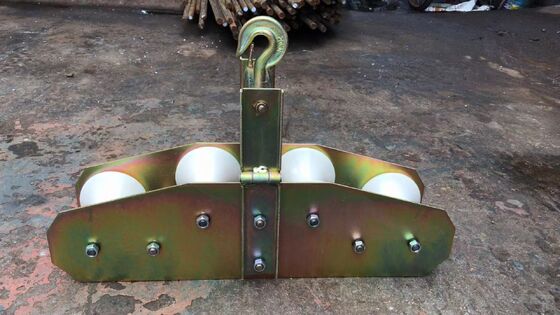 kaufen 20kN OPGW Kabel-Rulley-Block mit maximal 22 mm Kabeldurchmesser und Kabelschutzdesign für die Installation von Übertragungsleitungen online manufacture