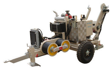40KN Maximal Linepull Hydraulikkabelzieher mit Dieselmotor für 220-KV-Übertragungsleitungen