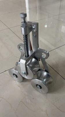 Drei-Rad-Erdschleiferblock Φ60/75mm mit Aluminium-Schicht für stabile Kabelziehblöcke und Stringblöcke